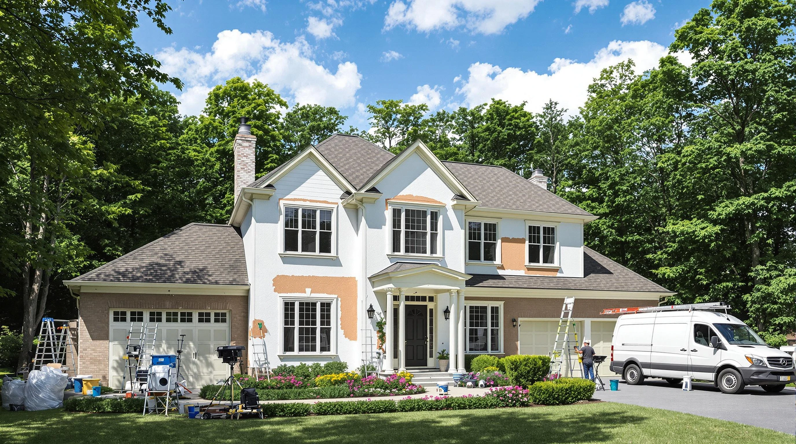 North Olmsted House Painters painting crew working in Parma, OH
